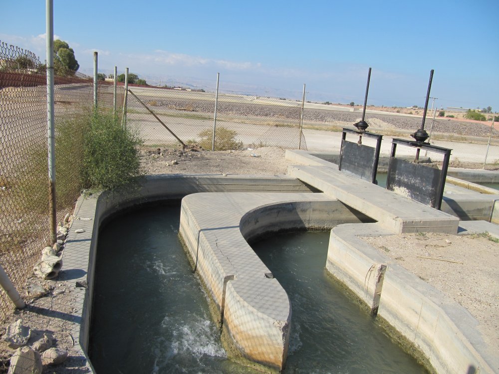 Water control systems within the Jordan Valley Authority (JVA) compound. 